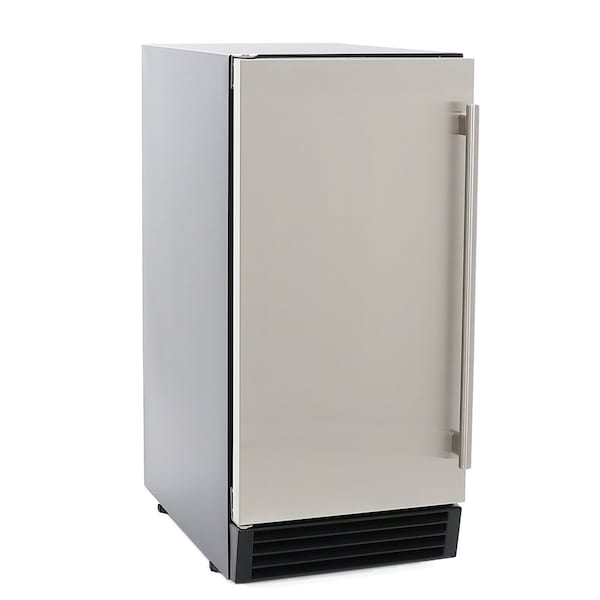 Maxx Ice Built-In Indoor Clear Ice Machine, ADA Compliant, 15 in.W, 65 lbs, Black with Stainless Steel Door MIM50P-ADA - main
